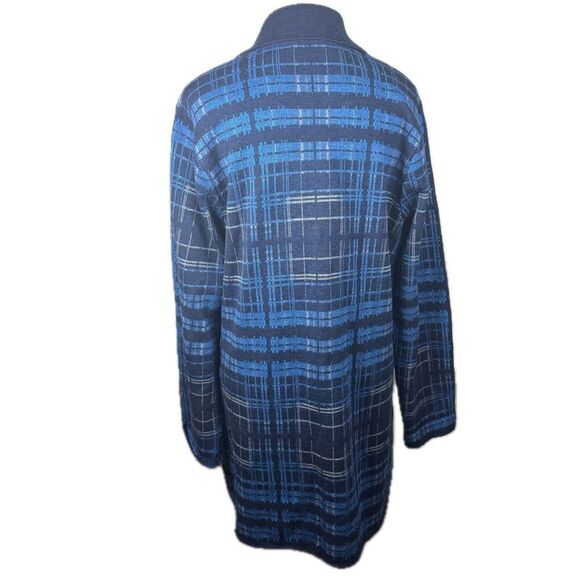 Pendleton Sketchbook Long Line Cardigan 100% Merino Wool Plaid Sweater Sz L - Picture 6 of 9